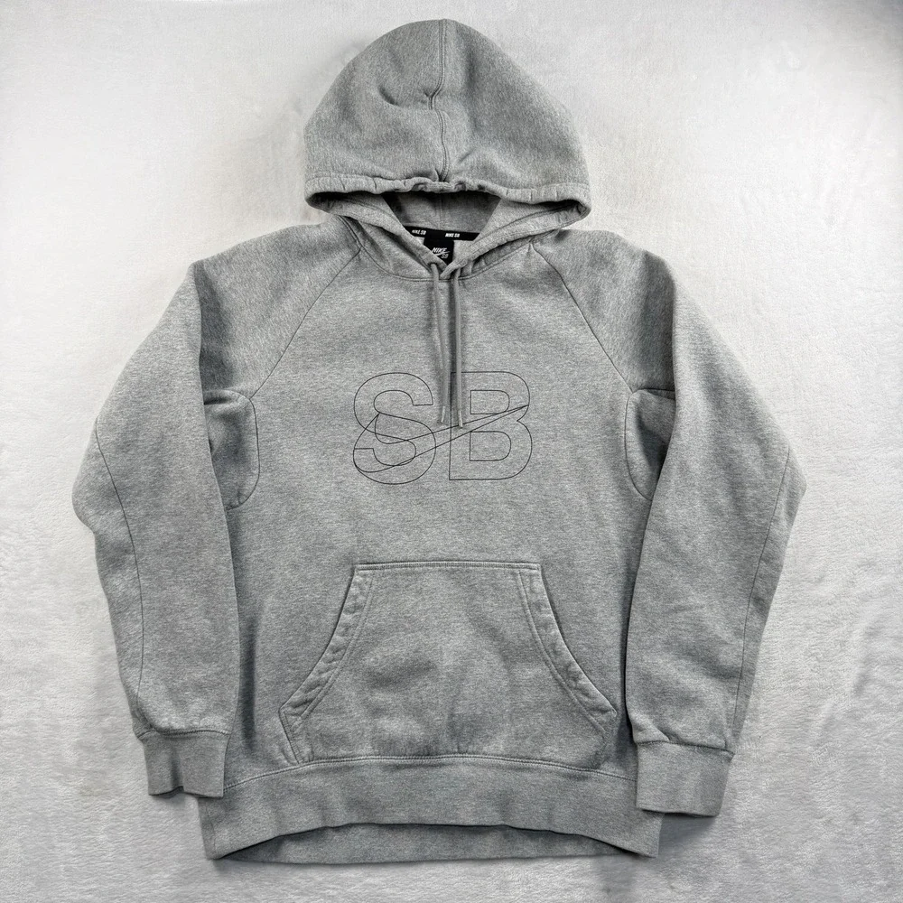 Nike SB Gray Pullover Hoodie Sweatshirt Men's Small AJ5013-063 Skater Skateboard